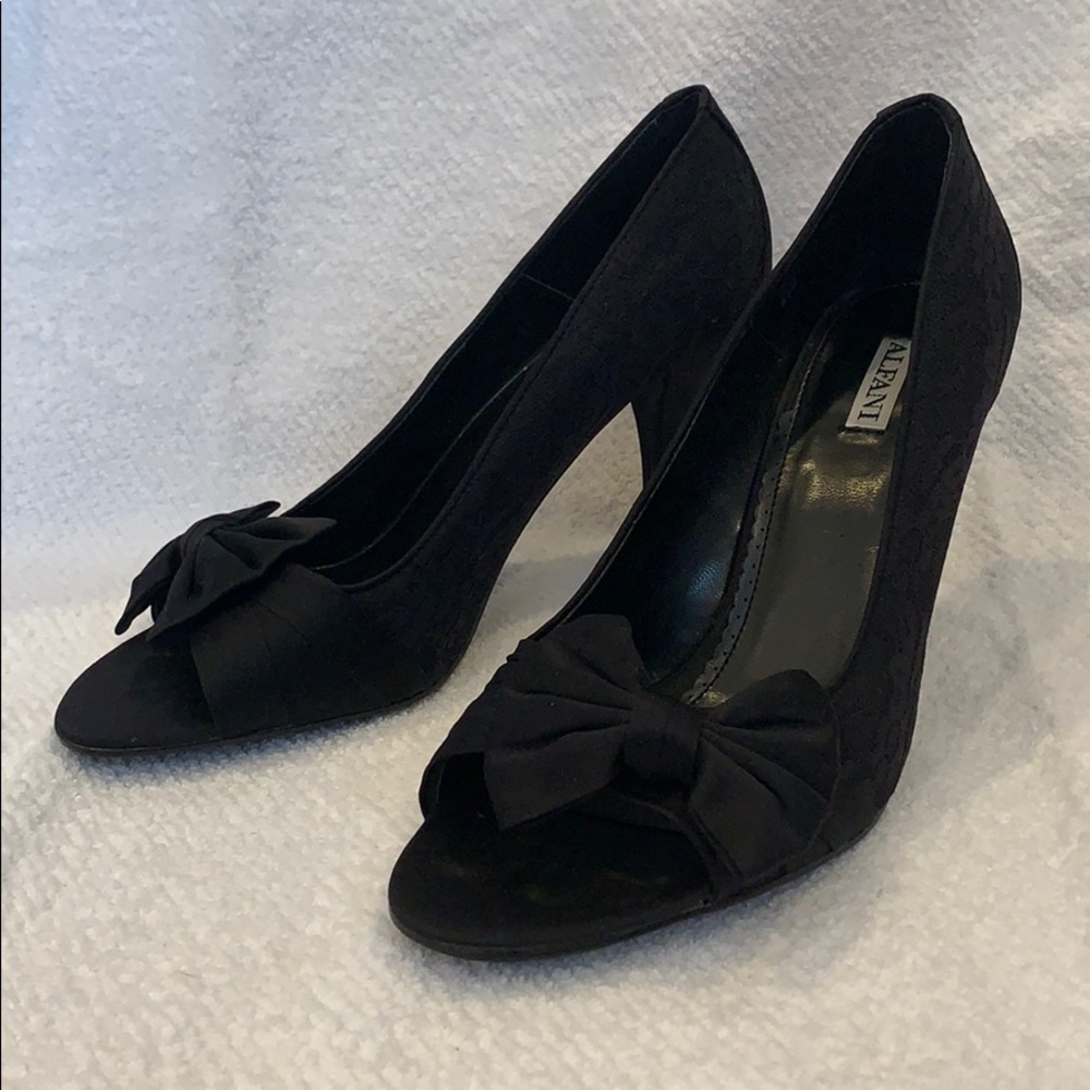 Alfani - Black heels - lace detail -  size 9.5